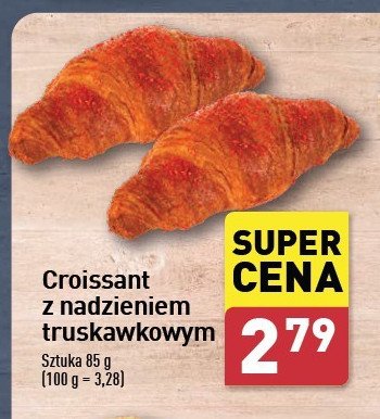 Croissant z nadzieniem truskawkowym promocja