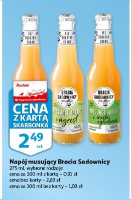 Napój musujące jabłko z agrestem Bracia sadownicy promocja