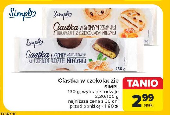 Ciastka z kremem arachidowym Simpl promocja