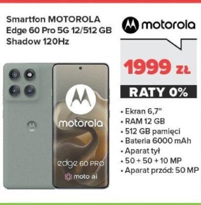 Smartfon Edge 60 Pro 5G 12/512 GB Shadow 120Hz promocja w NEONET