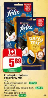 Przekąska dla kota Felix Party Mix promocja w Dino