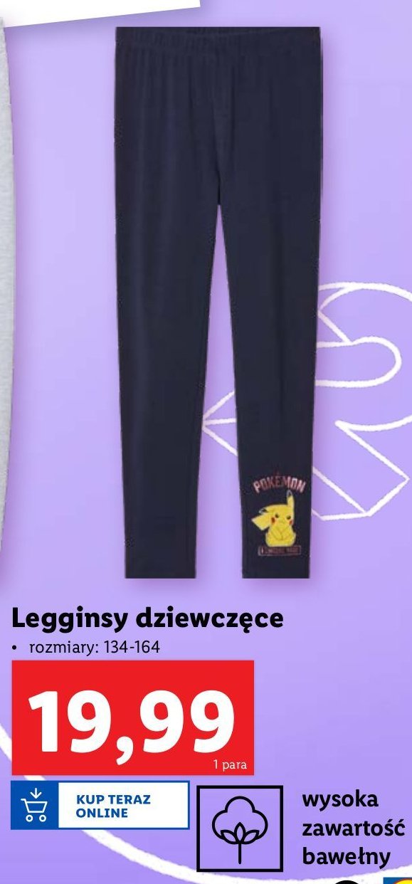 Legginsy dziewczęce 134-164 cm promocja