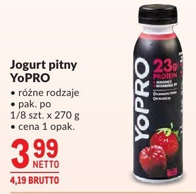 Jogurt pitny YoPRO promocja w Makro