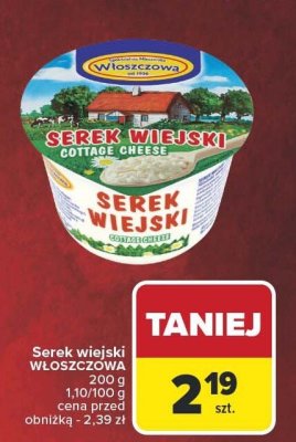 Serek wiejski Włoszczowa promocja w Carrefour