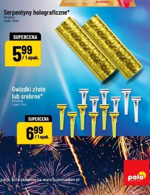 Gwizdki złote lub srebrne Party Deco promocja w POLOmarket