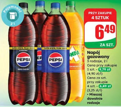 Napój gazowany 2 l promocja w Dino