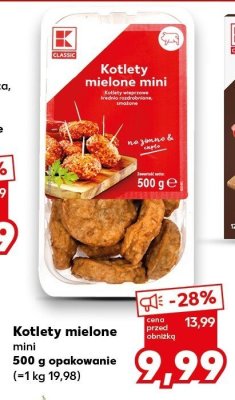 Kotlety mielone mini 500 g promocja w Kaufland