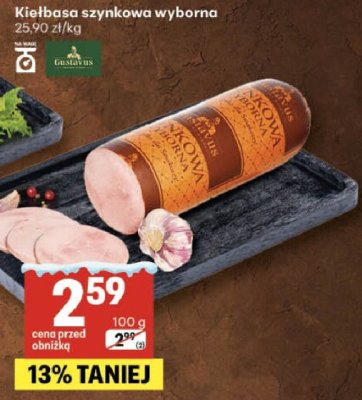 Kiełbasa szynkowa wyborna promocja w Delikatesy Centrum