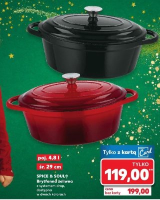 Brytfanna żeliwna Spice & Soul z systemem drop promocja w Kaufland