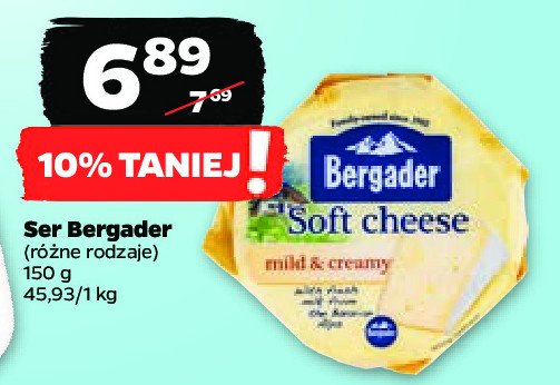 Ser mild & creamy Bergader soft cheese promocja