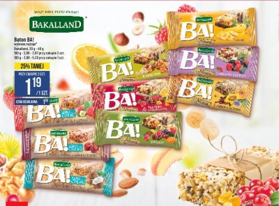 Baton banan i czekolada Bakalland ba! promocja
