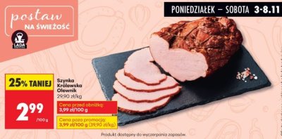 Szynka Królewska Olewnik promocja w Biedronka