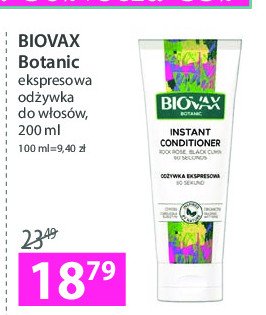 Odżywka do włosów ekspresowa Biovax botanic promocja