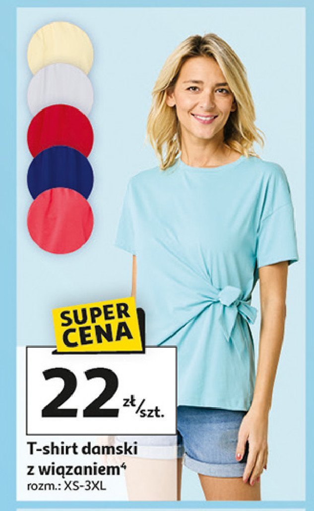 T-shirt damski z wi膮zaniem xs-3xl promocja