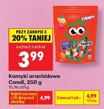Cukierki Kamyki arachidowe Candi promocja w Biedronka