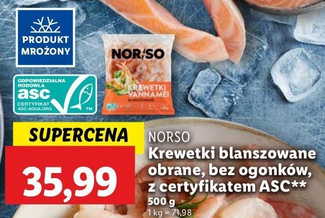 Krewetki gotowane vannamei Norso promocja