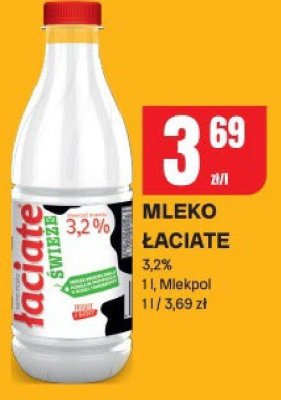 Mleko łaciate 3,2% Mlekpol promocja w Chorten