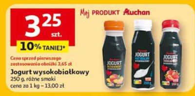 Jogurt wysokobiałkowy różne rodzaje promocja w Auchan
