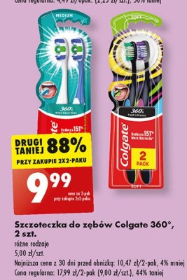 Szczoteczka do zębów charcoal medium Colgate 360 promocja