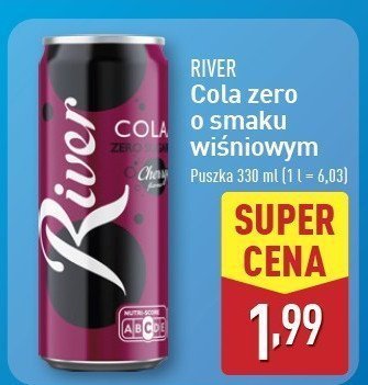 Napój cola zero wiśnia River promocja