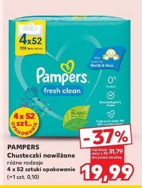 Chusteczki nawilżane Pampers fresh clean promocja