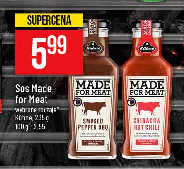 Sos made for meat smoked pepper bbq Kuhne promocja