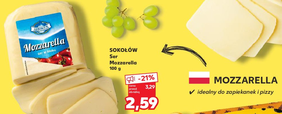 Ser mozzarella Sokołów promocja w Kaufland