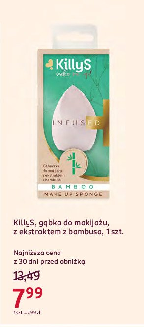 Gąbka do makijażu infused bamboo Killys promocja