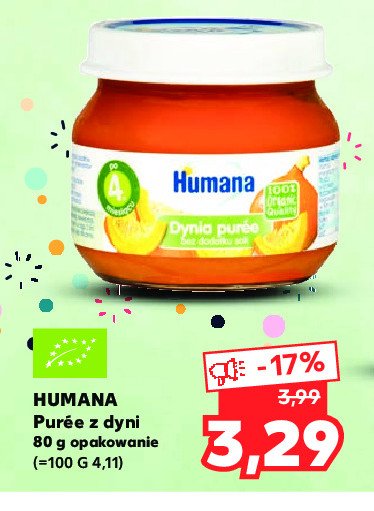 Dynia puree Humana promocja