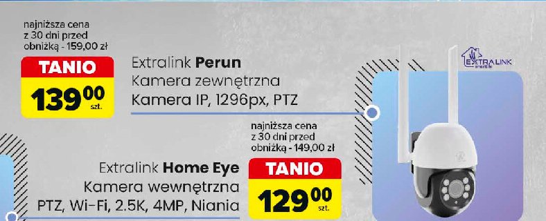 Kamera zewnętrzna perun Extralink promocja