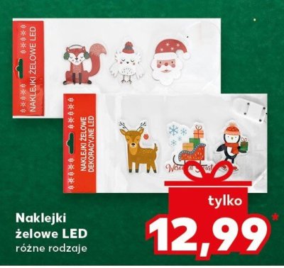 Naklejki żelowe LED różne wzory promocja w Kaufland