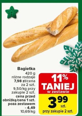 Bagietka różne rodzaje promocja w Carrefour