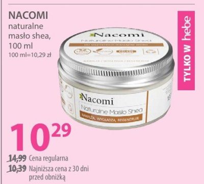 Masło NACOMI patyczki masło shea promocja w Hebe