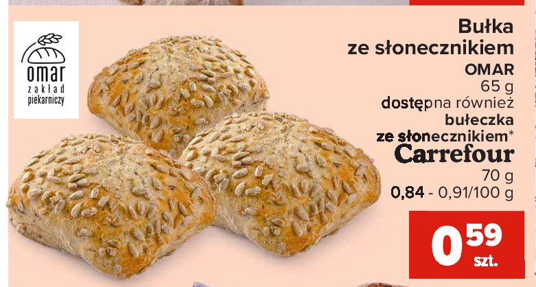 Bułka ze słonecznikiem Zakład piekarniczy omar promocja