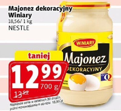 Majonez dekoracyjny Winiary NESTLE promocja w Prim Market