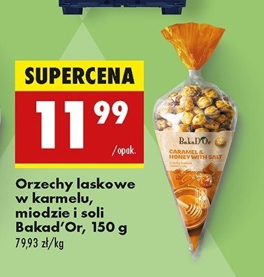 Orzechy laskowe w karmelu, miodzie i soli Bakad'or promocja