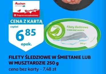 Filety śledziowe w sosie musztardowym Auchan promocja w Chorten