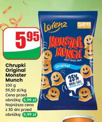 Chrupki Original Monster Munch Lorenz promocja w Dino