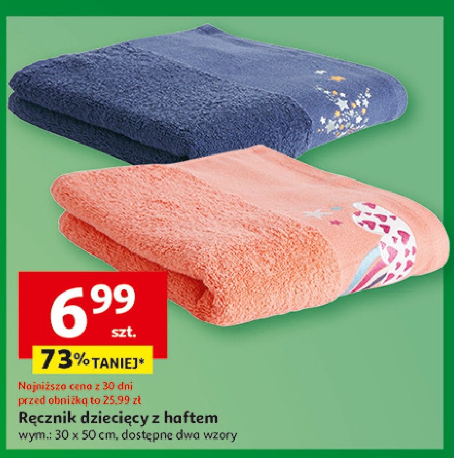 Ręcznik dziecięcy 30 x 50 cm promocja w Auchan