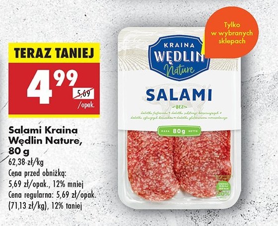 Salami Kraina wędlin nature promocja w Biedronka