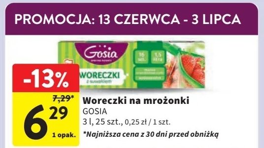 Woreczki na mrożonki 3 l Gosia promocja