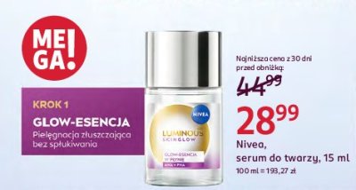 Serum do twarzy Nivea luminous skin glow promocja