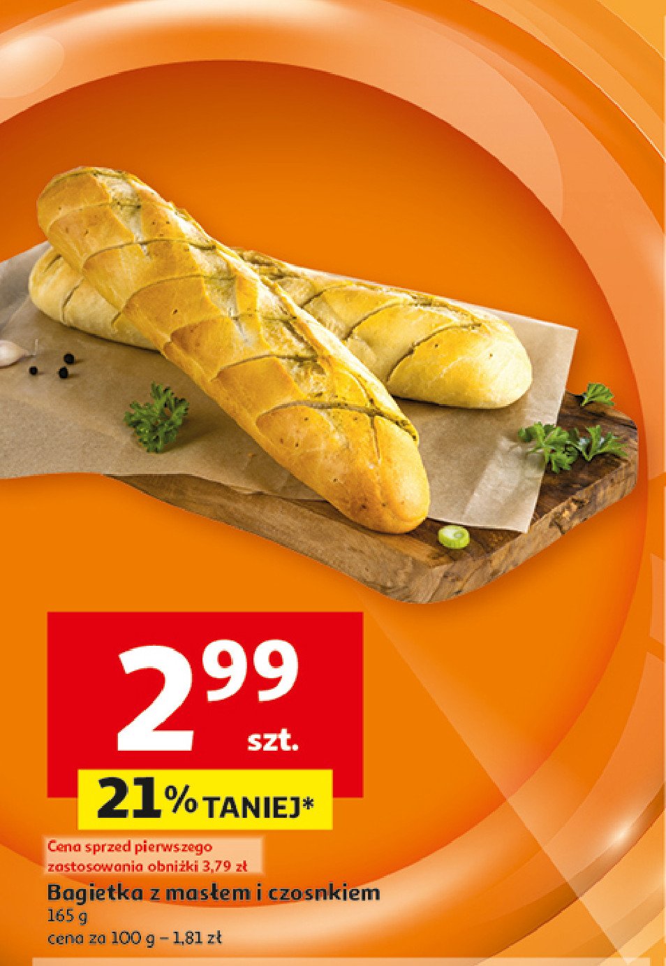 Bagietka z masłem i ziołami promocja w Auchan