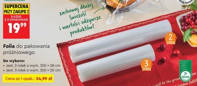 Folia do pakowania próżniowego promocja w Biedronka