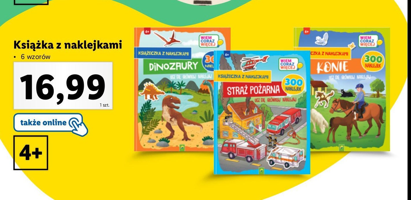 Książeczka z naklejkami - dinozaury promocja