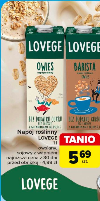 Napój owsiane Sante i love vege promocja