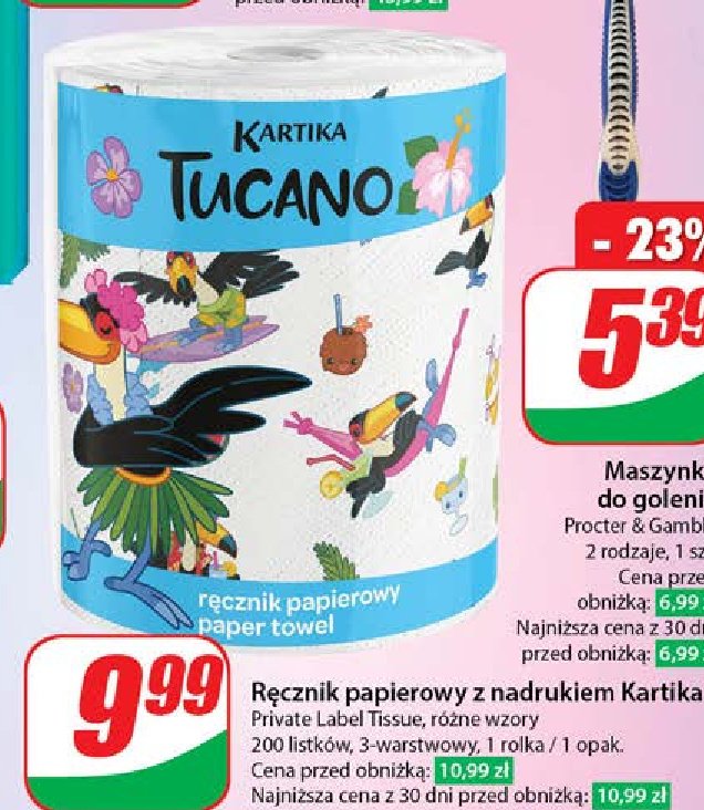 R臋cznik papierowy tucano Kartika promocja