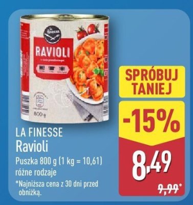 Ravioli La Finesse promocja w Aldi