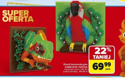 Klocki konstrukcyjne KAMELEON, PAPUGA promocja w Carrefour