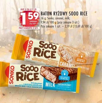 Baton ryżowy milk SONKO SOOO RICE promocja